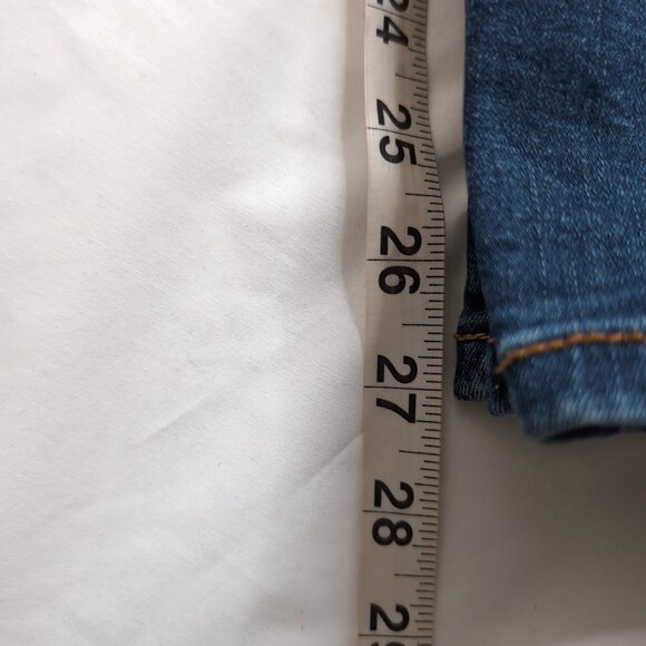 Frank Lyman Montreal Women's Blue Denim Jeans Cheetah Stripe, Size 10  (28-29") - Picture 8 of 9